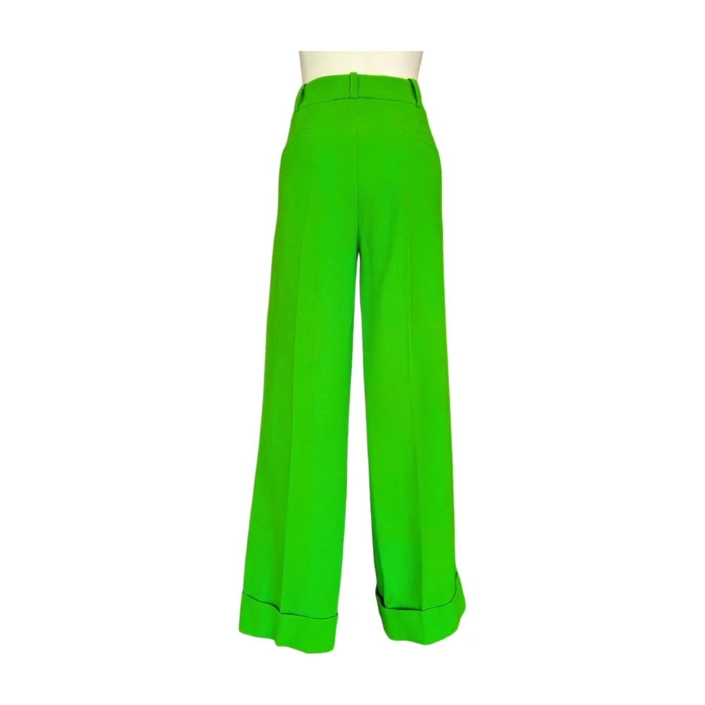 NWT Christopher Kane Wool Crepe Wide‎ Leg Cuffed Pants Size IT46/US10 - Picture 4 of 13